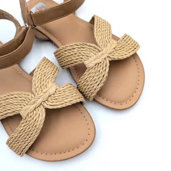 DV Dolce Vita Kids' Chelly Raffia Sandal Faux Leather Tan Size US4 EU36 - Picture 9 of 10